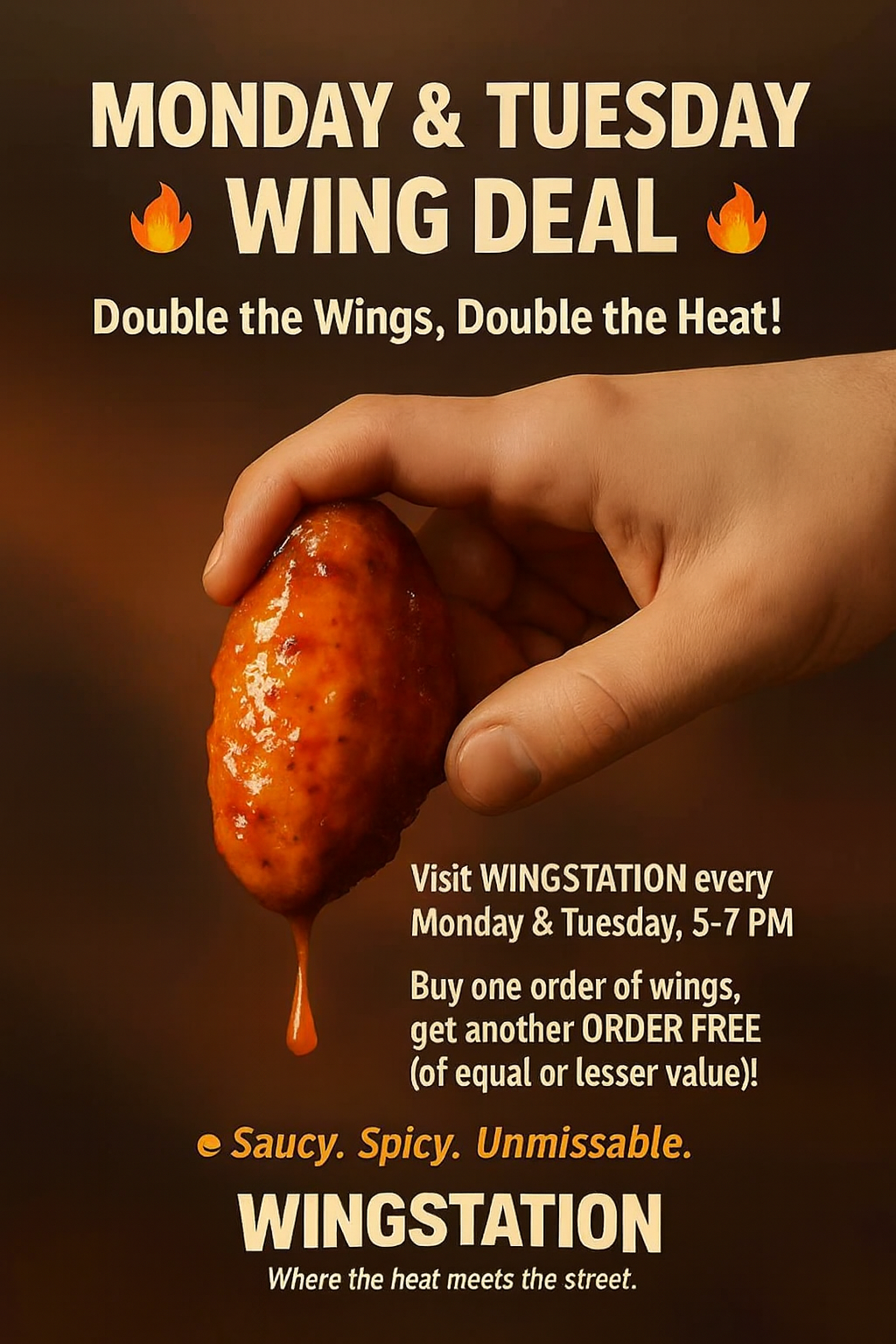 You are currently viewing 🇬🇧 Mondays & Tuesdays Wing Deal – Double the Wings, Double the Heat!